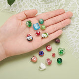 Handmade Lampwork Beads, Assorted Shapes, Mixed Color, 4~20x4~20mm, Hole: 1~2.5mm, 80pc/Set