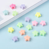 Opaque Acrylic Beads, Star, Mixed Color, 10.5x11.5x6mm, Hole: 1.8mm, about 1560~1950pcs/500g