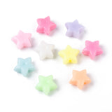 Opaque Acrylic Beads, Star, Mixed Color, 10.5x11.5x6mm, Hole: 1.8mm, about 1560~1950pcs/500g