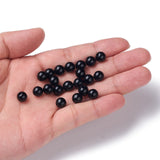 Opaque Acrylic Beads, Round, Black, 8x7mm, Hole: 2mm, about 1745pcs/500g, 500g/Set