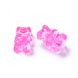 Transparent Acrylic Beads, Bear, Mixed Color, 12x8x6mm, Hole: 1.6mm, about 1340~1400pcs/500g