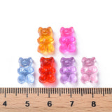 Transparent Acrylic Beads, Bear, Mixed Color, 12x8x6mm, Hole: 1.6mm, about 1340~1400pcs/500g