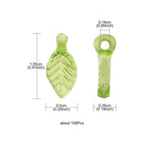 Transparent Acrylic Charms, Leaf Charm, Lawn Green, 10.5x5x3.5mm, Hole: 1.4mm, 100pc/Set