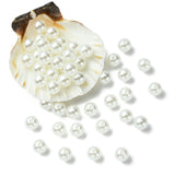 ABS Plastic Imitation Pearl Round Beads, White, 8mm, Hole: 2mm, 50pc/Set