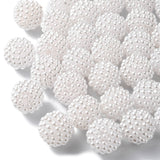 Imitation Pearl Acrylic Beads, Berry Beads, Combined Beads, Round, White, 12mm, Hole: 1mm, 40pc/Set