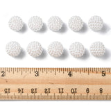 Imitation Pearl Acrylic Beads, Berry Beads, Combined Beads, Round, White, 12mm, Hole: 1mm, 40pc/Set