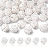 Imitation Pearl Acrylic Beads, Berry Beads, Combined Beads, Round, White, 12mm, Hole: 1mm, 40pc/Set