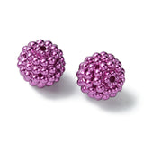 Imitation Pearl Acrylic Beads, Berry Beads, Combined Beads, Round, Purple, 12mm, Hole: 1.5mm, 40pc/Set