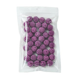 Imitation Pearl Acrylic Beads, Berry Beads, Combined Beads, Round, Purple, 12mm, Hole: 1.5mm, 40pc/Set