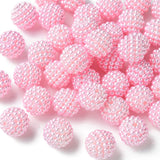 Imitation Pearl Acrylic Beads, Berry Beads, Combined Beads, Round, Pearl Pink, 12mm, Hole: 1.5mm, 40pc/Set