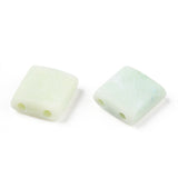 Opaque Acrylic Slide Charms, Square, Honeydew, 5.2x5.2x2mm, Hole: 0.8mm., 1000pc/Set