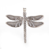 Alloy Big Pendants, with Enamel and Rhinestone, Dragonfly, Goldenrod, 56.5x64.5x4.5mm, Hole: 4.5x6mm, 2pc/Set