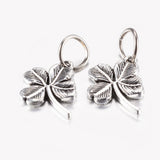 Tibetan Style Alloy Pendants, Clover, Antique Silver, 20.5x15.5x3mm, Hole: 7.5mm, 10pc/Set