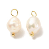 Natural Cultured Freshwater Pearl Pendants, with Brass Ball Head Pins, Rice, Real 18K Gold Plated, 16.5~17mm, Hole: 3mm, 50pc/Set