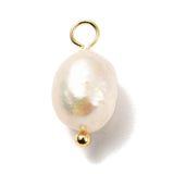 Natural Cultured Freshwater Pearl Pendants, with Brass Ball Head Pins, Rice, Real 18K Gold Plated, 16.5~17mm, Hole: 3mm, 50pc/Set