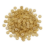 Alloy Daisy Spacer Beads, Lead Free & Cadmium Free, Flower, Golden, 4x1.5mm, Hole: 1mm, 500pc/Set