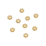 Alloy Daisy Spacer Beads, Lead Free & Cadmium Free, Flower, Golden, 4x1.5mm, Hole: 1mm, 500pc/Set