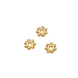 Alloy Daisy Spacer Beads, Lead Free & Cadmium Free, Flower, Golden, 4x1.5mm, Hole: 1mm, 500pc/Set