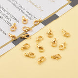 Zinc Alloy Lobster Claw Clasps, Golden, 12x6mm, Hole: 1.2mm, 100pcs/Box