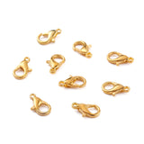 Zinc Alloy Lobster Claw Clasps, Golden, 12x6mm, Hole: 1.2mm, 100pcs/Box