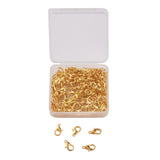 Zinc Alloy Lobster Claw Clasps, Golden, 12x6mm, Hole: 1.2mm, 100pcs/Box