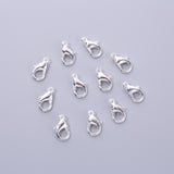 Zinc Alloy Lobster Claw Clasps, Silver, 12x6mm, Hole: 1.2mm, 100pcs/Box