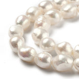 Natural Cultured Freshwater Pearl Beads Strands, Rice, Bisque, 9~11x8~9mm, Hole: 0.7mm, about 33pcs/strand, 12.99~13.39 inch(33~34cm)