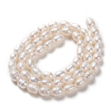 Natural Cultured Freshwater Pearl Beads Strands, Rice, Bisque, 6~7x5~5.5mm, Hole: 0.8mm, about 43pcs/strand, 13.39~13.58 inch(34~34.5cm)