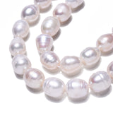 Natural Cultured Freshwater Pearl Beads Strands, Rice, Seashell Color, 10~11.5x8~9mm, Hole: 0.7mm, about 32~33pcs/strand, 13.90 inch~14.37 inch(35.3~36.5cm), 2Strand/Set