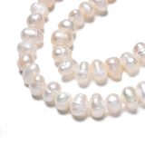 Natural Cultured Freshwater Pearl Beads Strands, Potato, Seashell Color, 3.5~5x4.5~6x4~5mm, Hole: 0.7mm, about 70~76pcs/strand, 13.70 inch~13.98 inch(34.8cm~35.5cm), 2Strand/Set