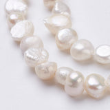 Natural Cultured Freshwater Pearl Beads Strands, Nuggets, Seashell Color, 6~9x5~6x3~4mm, Hole: 0.5mm, about 62~63pcs/strand, 13.4 inch