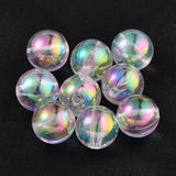 Eco-Friendly Transparent Acrylic Beads, Round, AB Color, Clear AB, 8mm, Hole: 1.5mm, about 2000pcs/500g