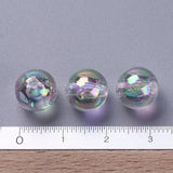 Eco-Friendly Transparent Acrylic Beads, Round, AB Color, Clear AB, 10mm, Hole: 1.8mm, about 1000pcs/500g