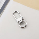 Alloy Swivel Clasps, Lanyard Push Gate Snap Clasps, Platinum, 3.3x1.3x0.5cm, Hole: 10x7mm, 100pc/Set