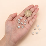 200pcs Clear White Rhinestone Rondelle Spacer Beads, 8mm, 200pc/Set