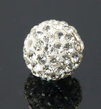 Pave Disco Ball Beads, Polymer Clay Rhinestone Beads, Grade A, Round, Mixed Color, 6mm, Hole: 0.8mm, 50pc/Set