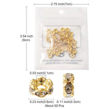 Brass Rhinestone Spacer Beads, Grade A, Wavy Edge, Rondelle, Golden, Crystal, 6x3mm, Hole: 1mm, 50pc/Set