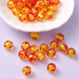 Resin Imitation Amber Beads, Round, Gold, 8mm, Hole: 2mm, 50pc/Set