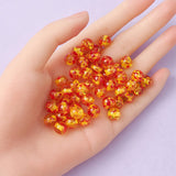 Resin Imitation Amber Beads, Round, Gold, 8mm, Hole: 2mm, 50pc/Set