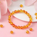 Resin Imitation Amber Beads, Round, Gold, 8mm, Hole: 2mm, 50pc/Set