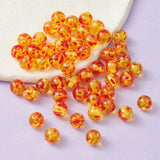 Resin Imitation Amber Beads, Round, Gold, 8mm, Hole: 2mm, 50pc/Set