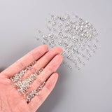 8/0 Glass Seed Beads, Silver Lined Round Hole, Round, White, 3mm, Hole: 1mm, about 10000 beads/pound