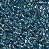 8/0 Glass Seed Beads, Silver Lined Round Hole, Round, Pale Turquoise, 3mm, Hole: 1mm, about 10000 beads/pound