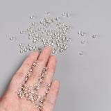 6/0 Glass Seed Beads, Silver Lined Round Hole, Round, White, 4mm, Hole: 1.5mm, about 6639 pcs/pound