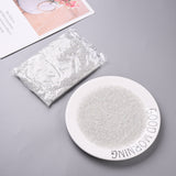 Round Glass Seed Beads, Transparent Colours Rainbow, Round, Clear, 3mm