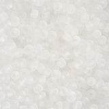 Glass Seed Beads, Frosted Colors, Round, White, 4mm, Hole: 1~1.5mm, about 4500pcs/pound