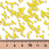 Glass Seed Beads, Opaque Colours Seed, Small Craft Beads for DIY Jewelry Making, Round, Yellow, 2mm, Hole:1mm, about 30000pcs/pound