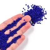 Glass Seed Beads, Opaque Colours Seed, Small Craft Beads for DIY Jewelry Making, Round, Blue, 2mm, Hole:1mm, about 30000pcs/pound