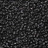 Glass Seed Beads, Opaque Colours Seed, Small Craft Beads for DIY Jewelry Making, Round, Black, 2mm, Hole:1mm, about 30000pcs/pound