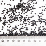 Glass Seed Beads, Opaque Colours Seed, Small Craft Beads for DIY Jewelry Making, Round, Black, 2mm, Hole:1mm, about 30000pcs/pound